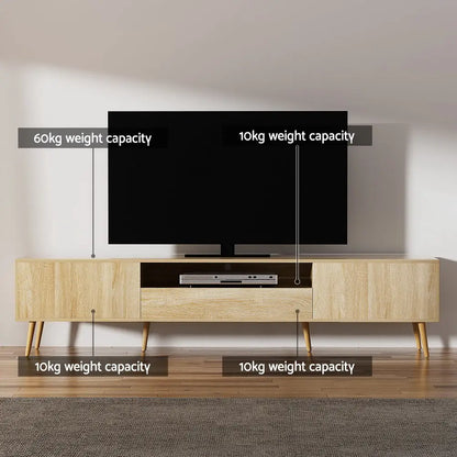 Entertainment Unit Alex Tv Cabinet Storage Drawers 200cm