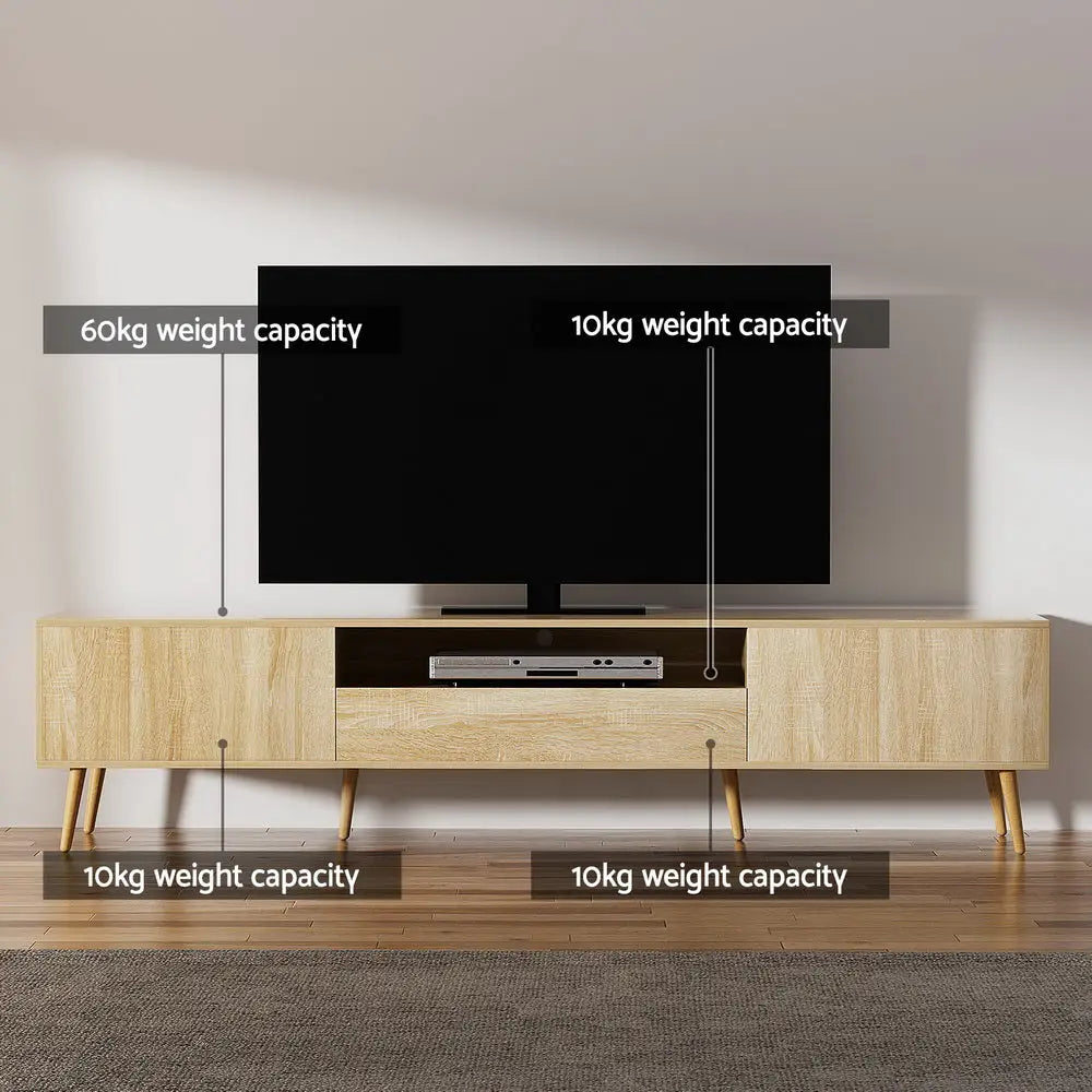 Entertainment Unit Alex Tv Cabinet Storage Drawers 200cm