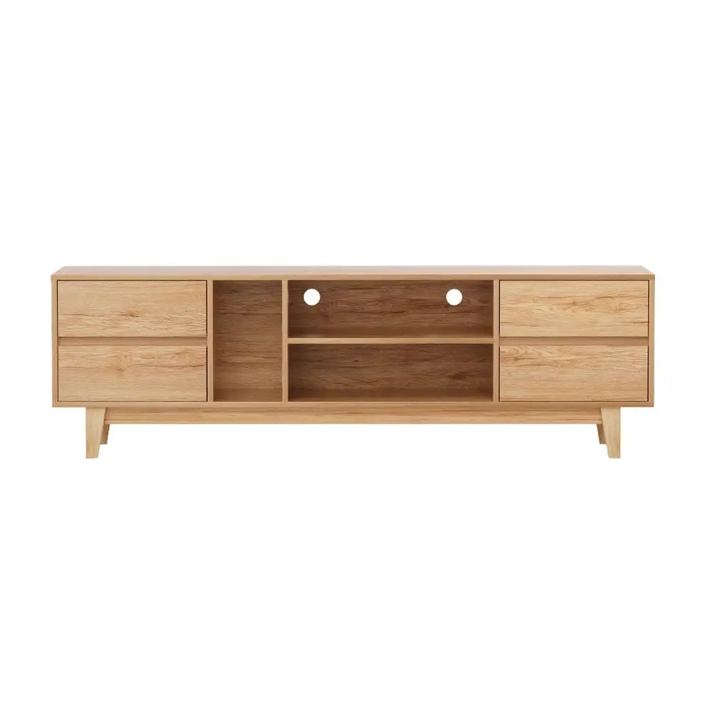 Entertainment Unit Stand Tv Cabinet Storage Drawer Shelf 180cm Wooden
