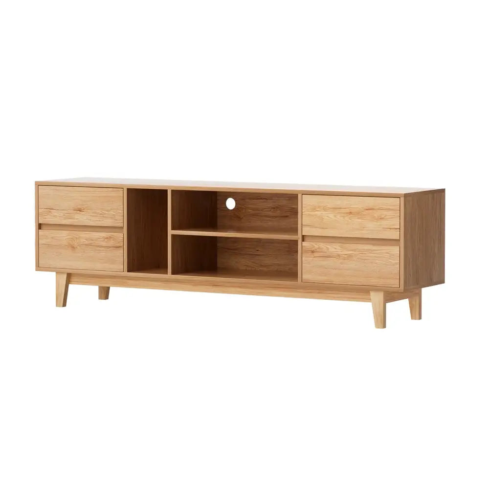 Entertainment Unit Stand Tv Cabinet Storage Drawer Shelf 180cm Wooden