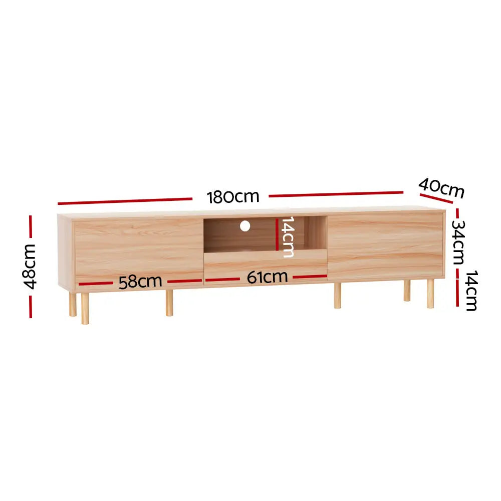 Entertainment Unit Stand Tv Cabinet Storage Drawers Display Shelf 180cm