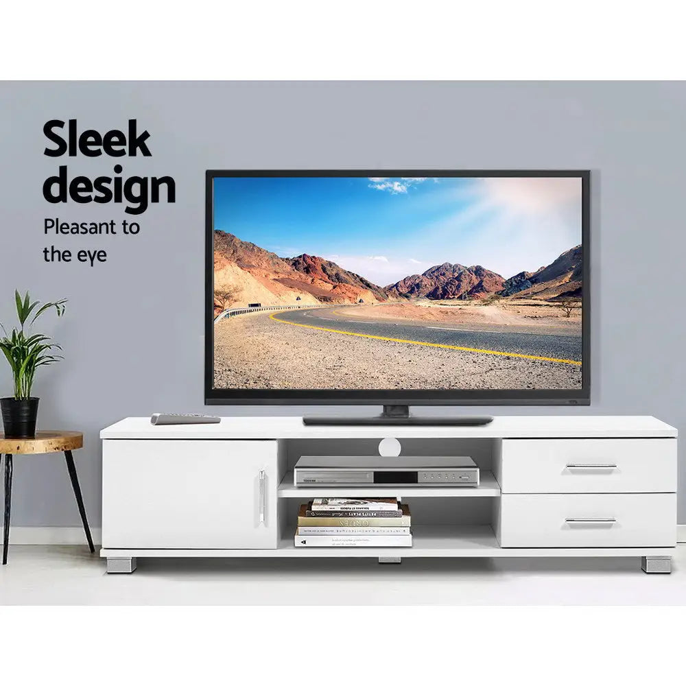 Entertainment Unit Tv Cabinet 120cm White Dylan