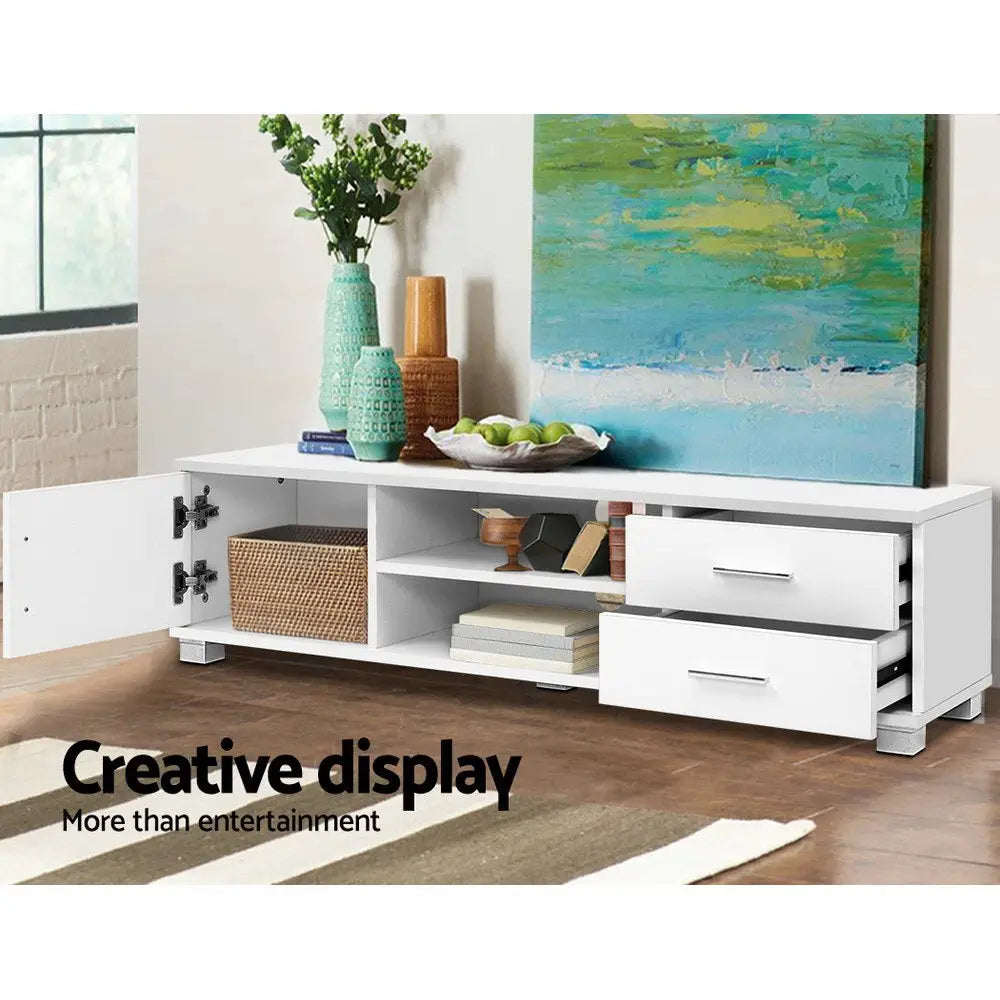 Entertainment Unit Tv Cabinet 120cm White Dylan