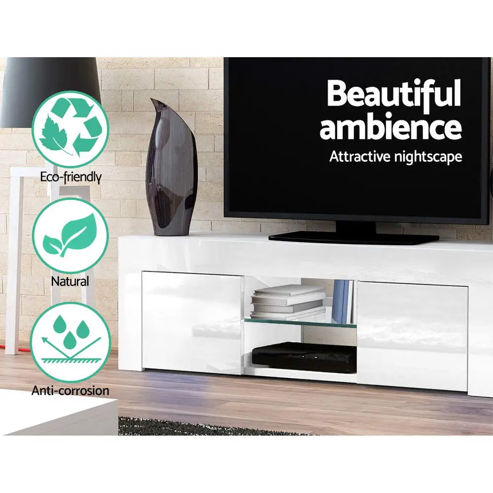 Entertainment Unit Tv Cabinet 130cm White Ivan