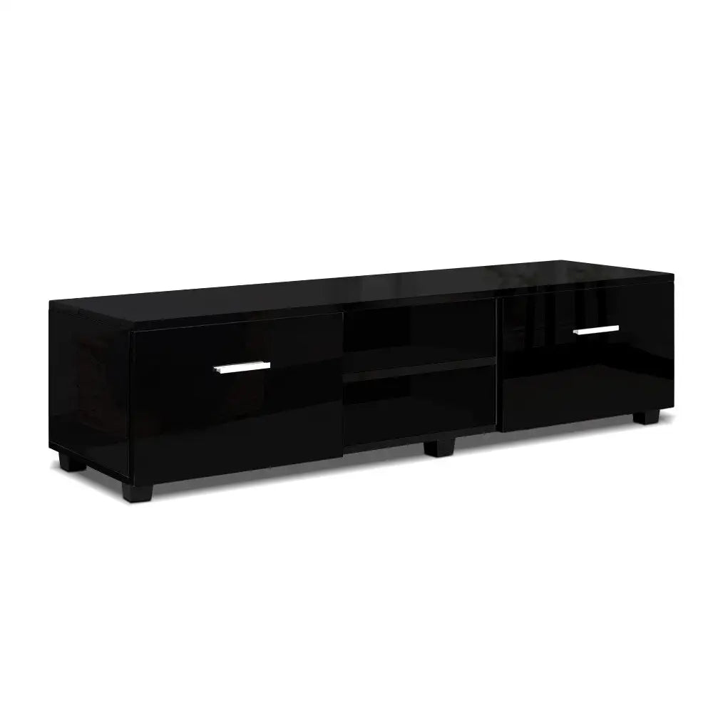 Entertainment Unit Tv Cabinet 140cm Black Jim