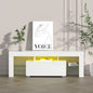 Entertainment Unit Tv Cabinet Led 130cm White Elo