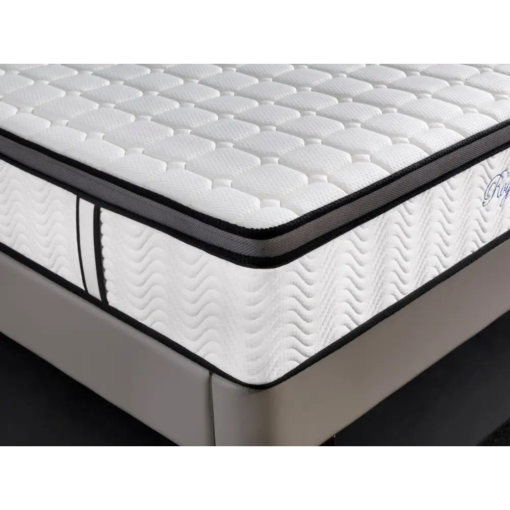 Ergopedic Mattress 5 Zone Latex Pocket Spring in a Box 30cm - Double - White Grey Black