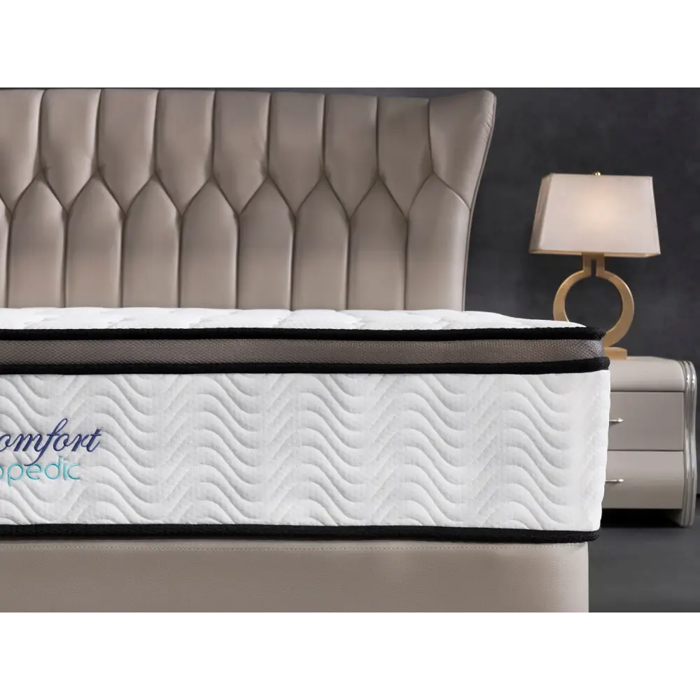 Ergopedic Mattress 5 Zone Latex Pocket Spring in a Box 30cm - Double - White Grey Black