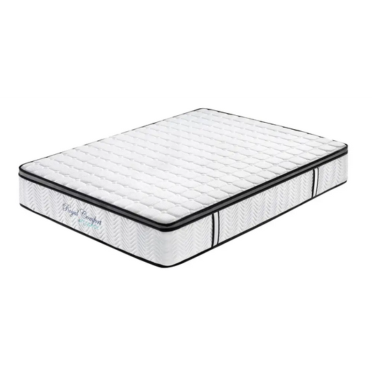 Ergopedic Mattress 5 Zone Latex Pocket Spring in a Box 30cm - Double - White Grey Black