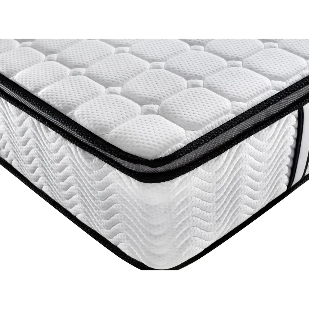 Ergopedic Mattress 5 Zone Latex Pocket Spring in a Box 30cm - King - White Grey Black