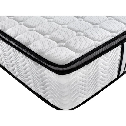 Ergopedic Mattress 5 Zone Latex Pocket Spring in a Box 30cm - King - White Grey Black