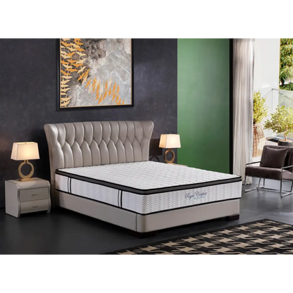 Ergopedic Mattress 5 Zone Latex Pocket Spring in a Box 30cm - King - White Grey Black