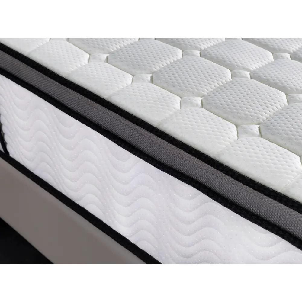 Ergopedic Mattress 5 Zone Latex Pocket Spring in a Box 30cm - King - White Grey Black