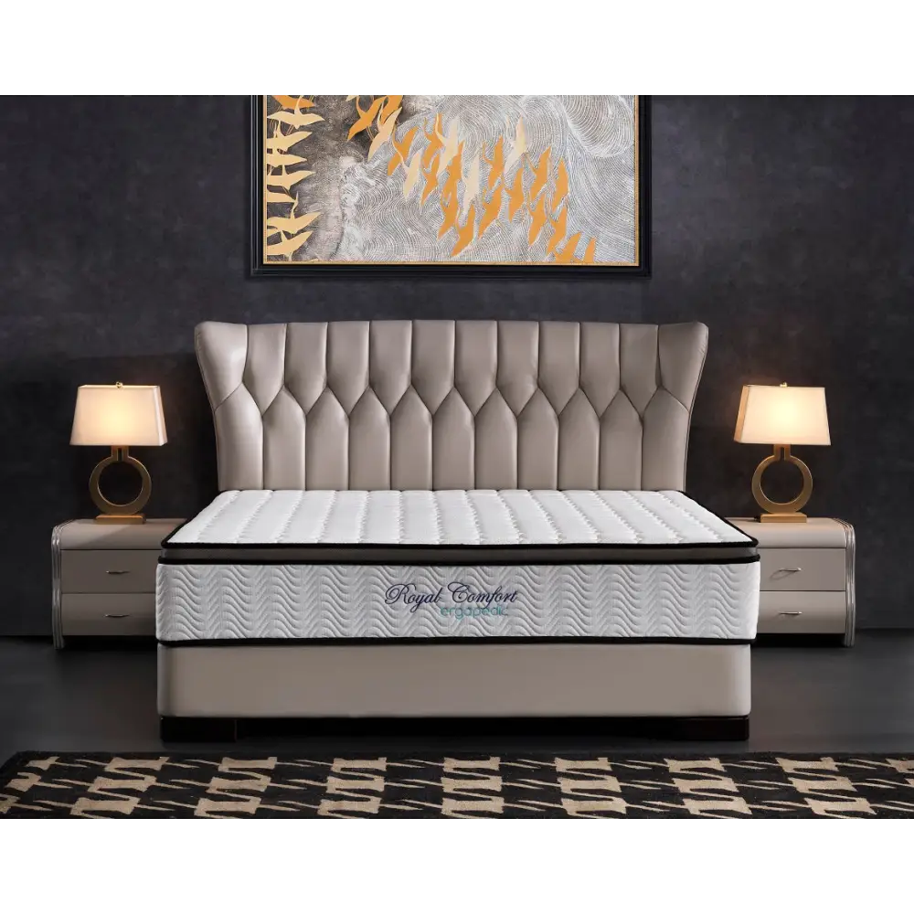 Ergopedic Mattress 5 Zone Latex Pocket Spring in a Box 30cm - King - White Grey Black