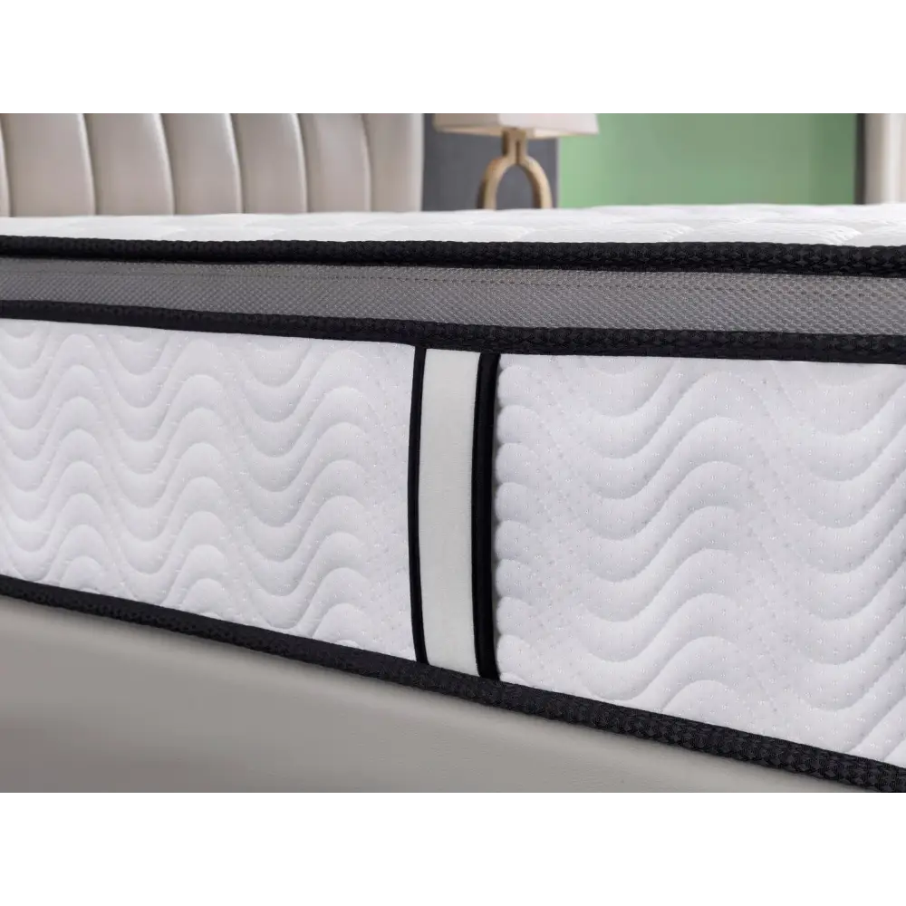 Ergopedic Mattress 5 Zone Latex Pocket Spring in a Box 30cm - King - White Grey Black