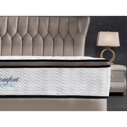 Ergopedic Mattress 5 Zone Latex Pocket Spring in a Box 30cm - Single - White Grey Black
