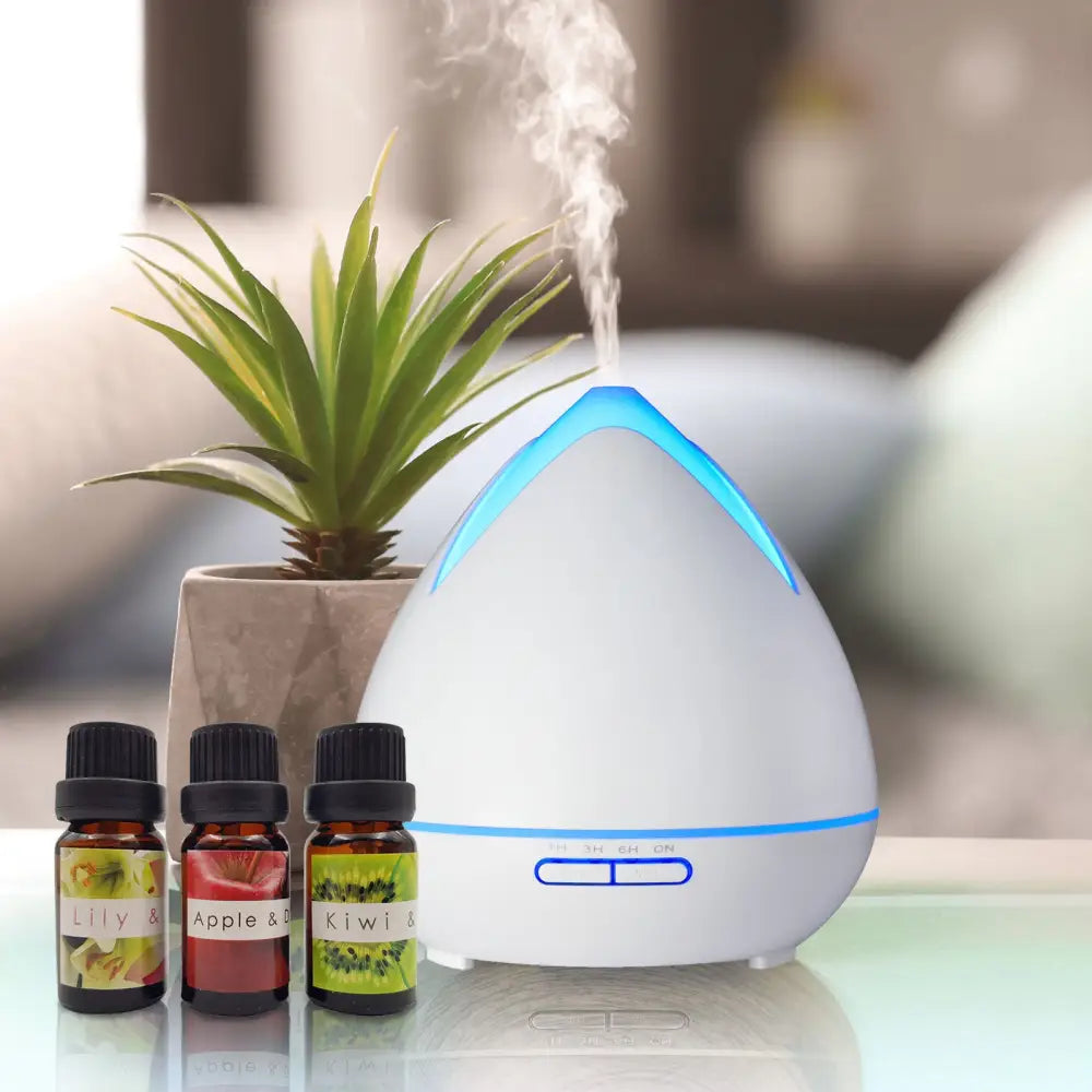 Essential Oils Ultrasonic Aromatherapy Diffuser Air Humidifier Purify 400ml - White