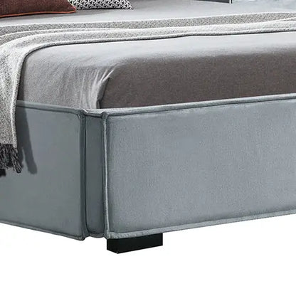 Estella Queen Bed Frame Fabric Upholstery Kd Slat in Black