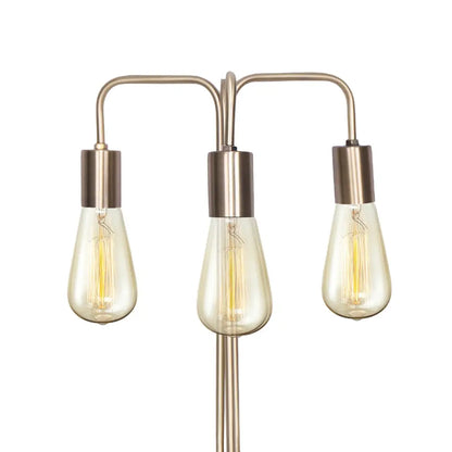 Exposed Bulb Industrial Table Lamp