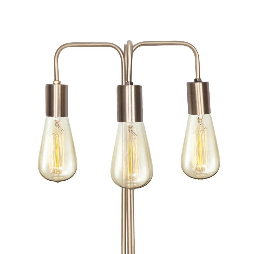 Exposed Bulb Industrial Table Lamp