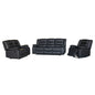 3 + 2 + 1 Seater Recliner Sofa In Faux Leather Lounge Couch in Black Furniture > Dining > Kitchen & Dining Chairs