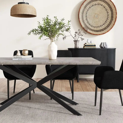 Falcon Rectangular Dining Table Mdf Marbling