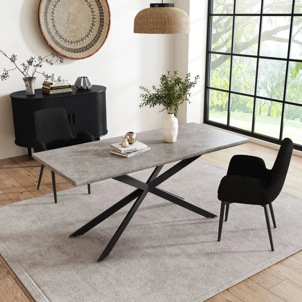 Falcon Rectangular Dining Table Mdf Marbling