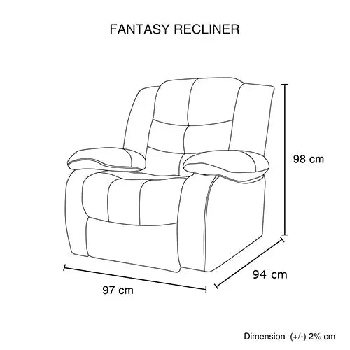Fantasy Recliner Pu Leather 1r Black