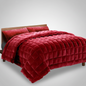 Faux Mink Quilt Burgundy Queen