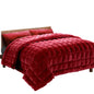 Faux Mink Quilt Burgundy Queen
