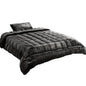 Faux Mink Quilt Charcoal Single