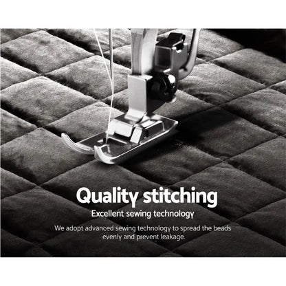 Faux Mink Quilt Charcoal Super King