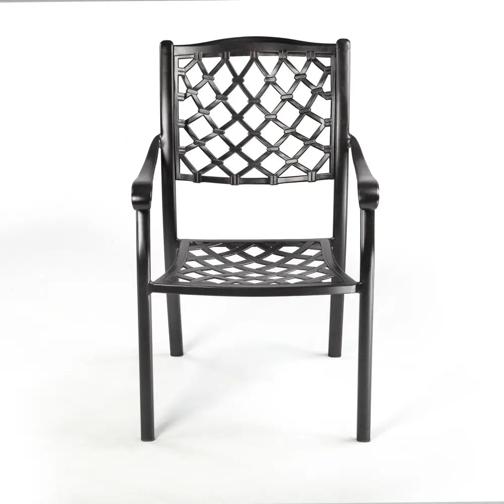 Fiji Metal Outdoor Dining Chair with Cushions (1 Pair)