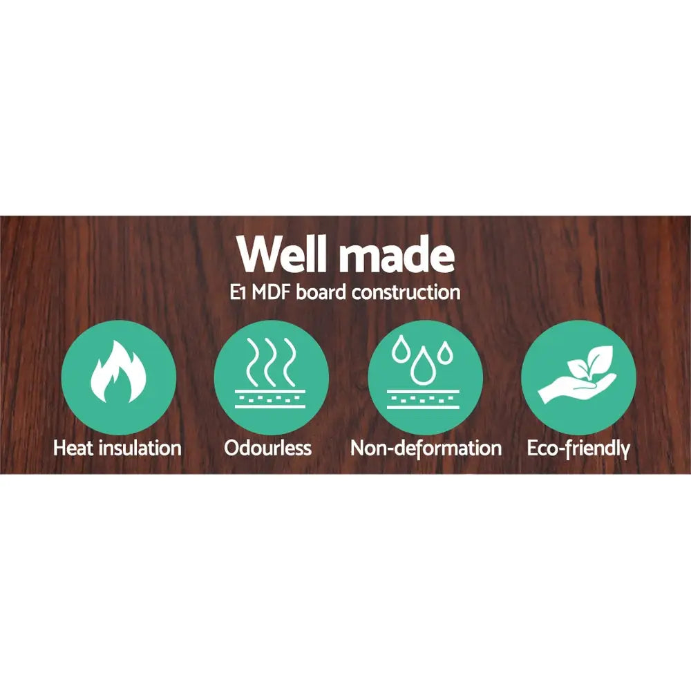 Floor Lamp 3 Tier Shelf Storage Led Light Stand Home Room Pattern Brown | Well-made E1 Mdf Board Construction