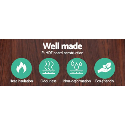 Floor Lamp 3 Tier Shelf Storage Led Light Stand Home Room Vintage Brown | Well-made E1 Mdf Board Construction