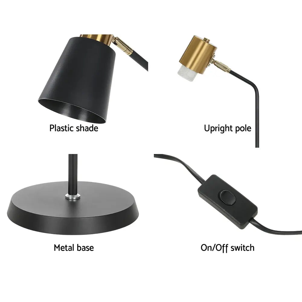 Floor Lamp Led Light Stand Modern Home Living Room Office Reading Black