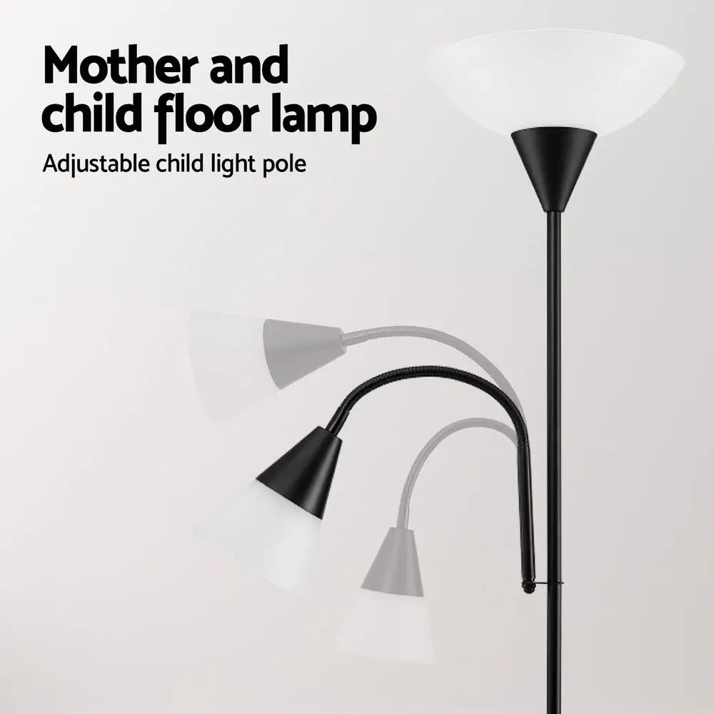 Floor Lamp Mother and Child Modern Home Living Room Office Reading Black