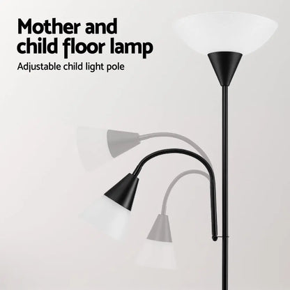 Floor Lamp Mother and Child Modern Home Living Room Office Reading Black