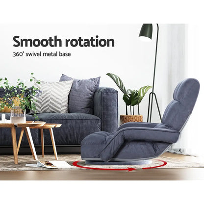 Floor Lounge Sofa Bed Swivel Charcoal