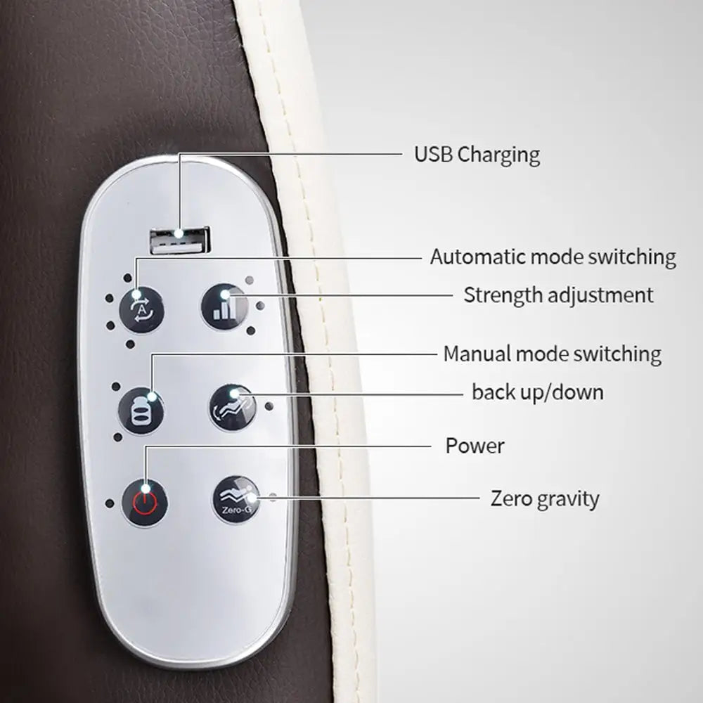 Foldable Electric Massage Chair Zero Gravity Chairs Recliner Full Body Bluetooth Speaker Usb Charge Back Neck