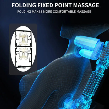 Foldable Electric Massage Chair Zero Gravity Chairs Recliner Full Body Bluetooth Speaker Usb Charge Back Neck