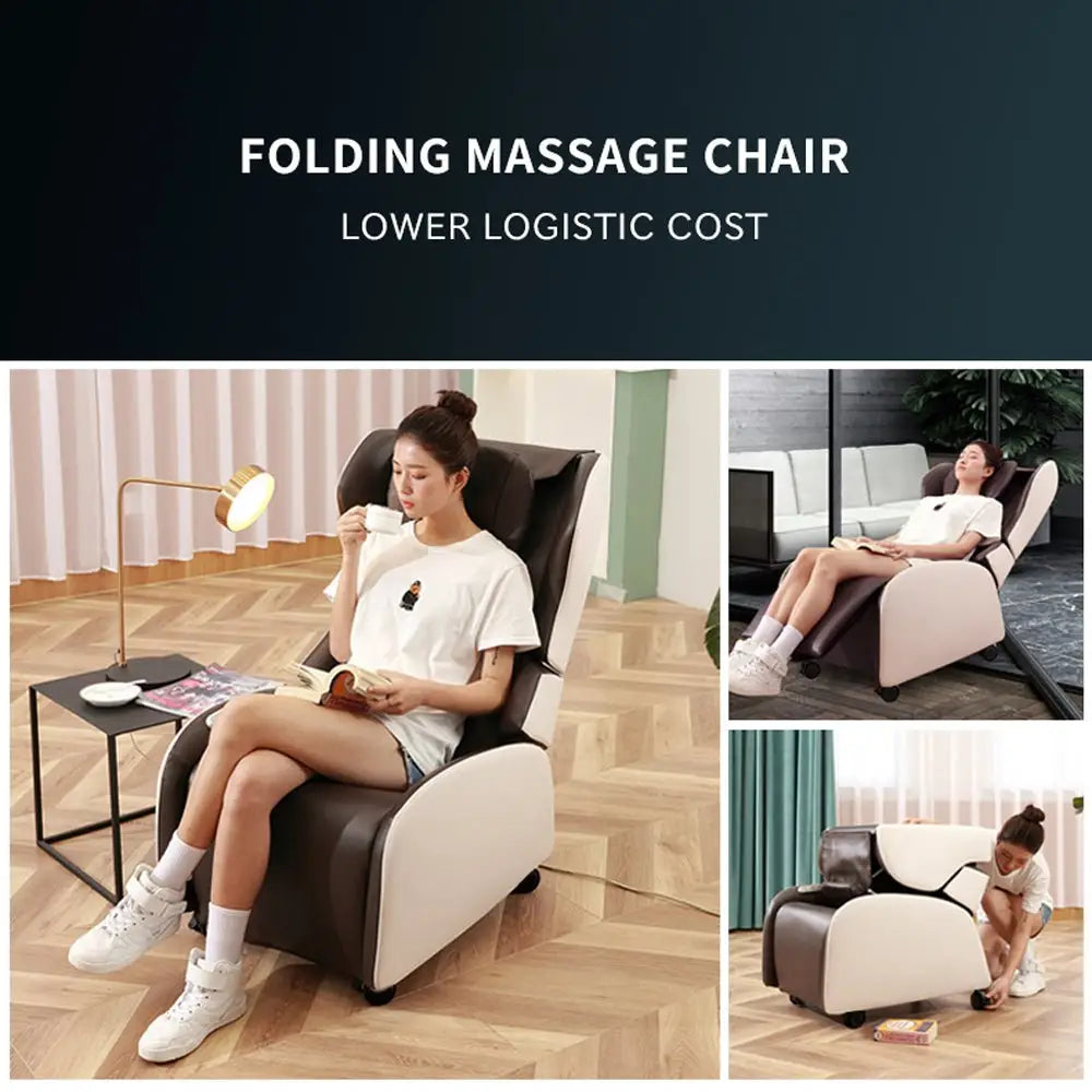 Foldable Electric Massage Chair Zero Gravity Chairs Recliner Full Body Bluetooth Speaker Usb Charge Back Neck
