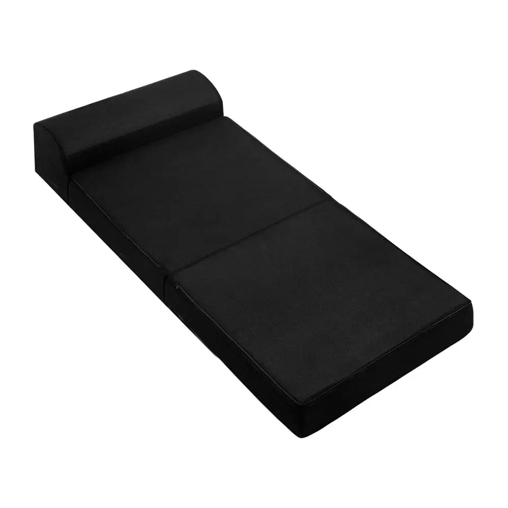 Foldable Mattress Folding Foam Bed Mat Black