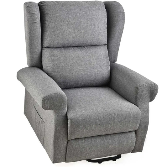 Fortia Electric Recliner Lift Heat Chair for Elderly Massage Therapy Aged Care Grey