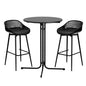 Gardeon 3pc Outdoor Bar Set Stools Dining Chairs Table Patio Furniture Bistro Black