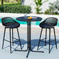 Gardeon 3pc Outdoor Bar Set Stools Dining Chairs Table Patio Furniture Bistro Black