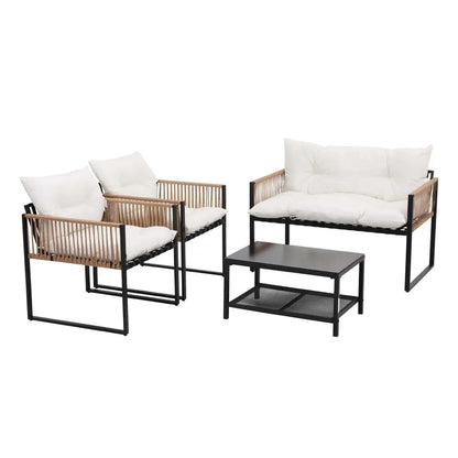 Gardeon 4 Seater Outdoor Sofa Set 4pcs Table Chair Garden Patio Furniture