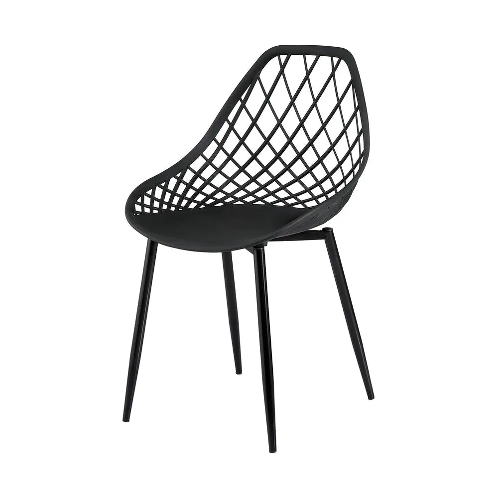 Gardeon 4pc Outdoor Dining Chairs Pp Lounge Chair Patio Garden Furniture Black