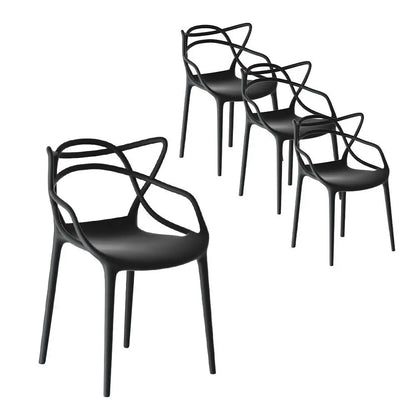 Gardeon 4pc Outdoor Dining Chairs Pp Portable Stackable Chair Patio Furniture