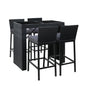 Gardeon 5-piece Outdoor Bar Set Dining Table Stools Wicker Patio Setting
